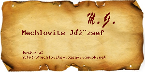 Mechlovits József névjegykártya